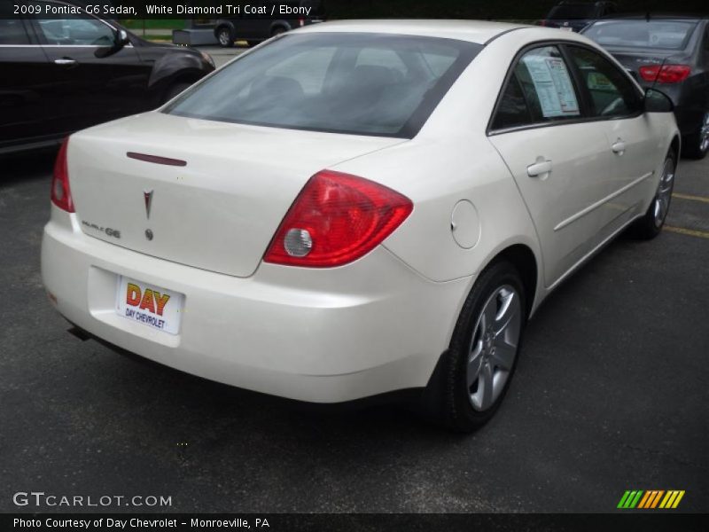 White Diamond Tri Coat / Ebony 2009 Pontiac G6 Sedan