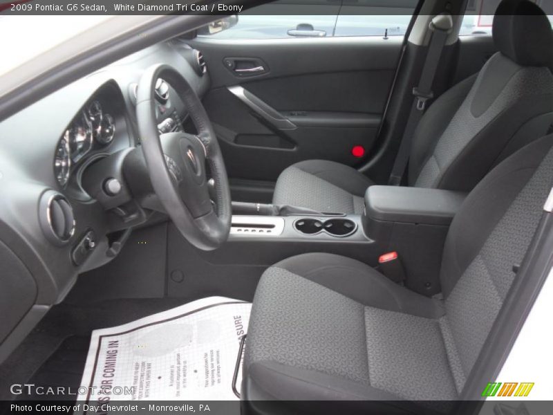 White Diamond Tri Coat / Ebony 2009 Pontiac G6 Sedan