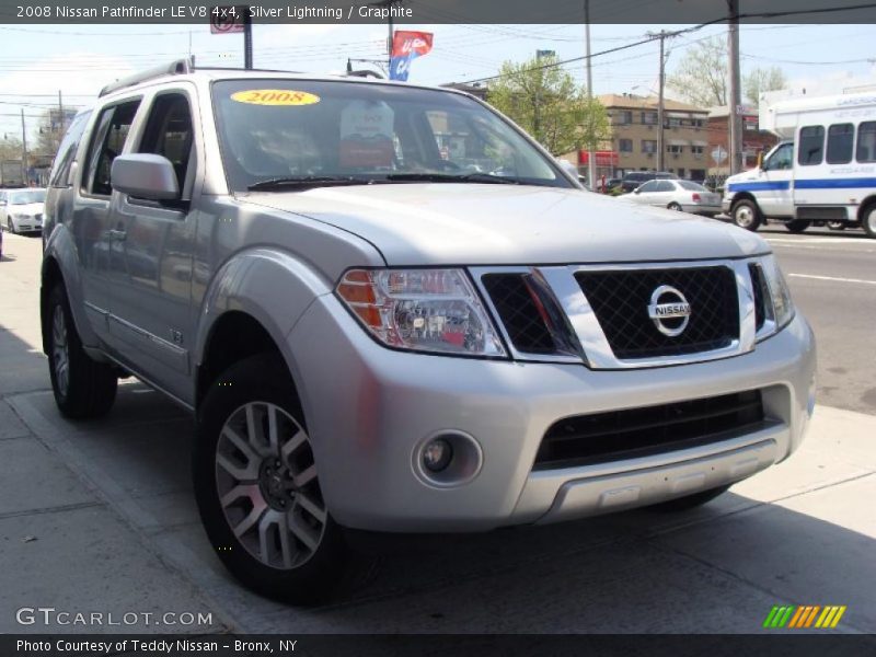 Silver Lightning / Graphite 2008 Nissan Pathfinder LE V8 4x4