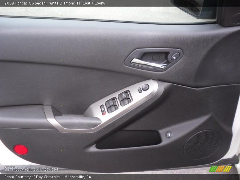 White Diamond Tri Coat / Ebony 2009 Pontiac G6 Sedan