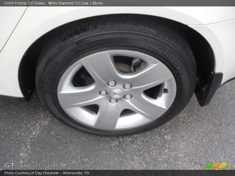 White Diamond Tri Coat / Ebony 2009 Pontiac G6 Sedan