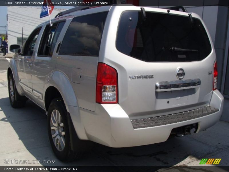 Silver Lightning / Graphite 2008 Nissan Pathfinder LE V8 4x4