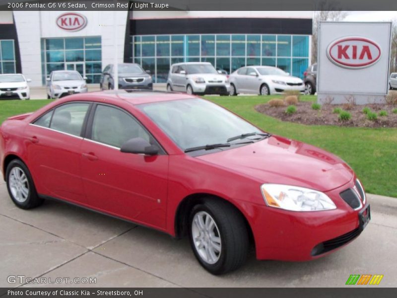 Crimson Red / Light Taupe 2006 Pontiac G6 V6 Sedan