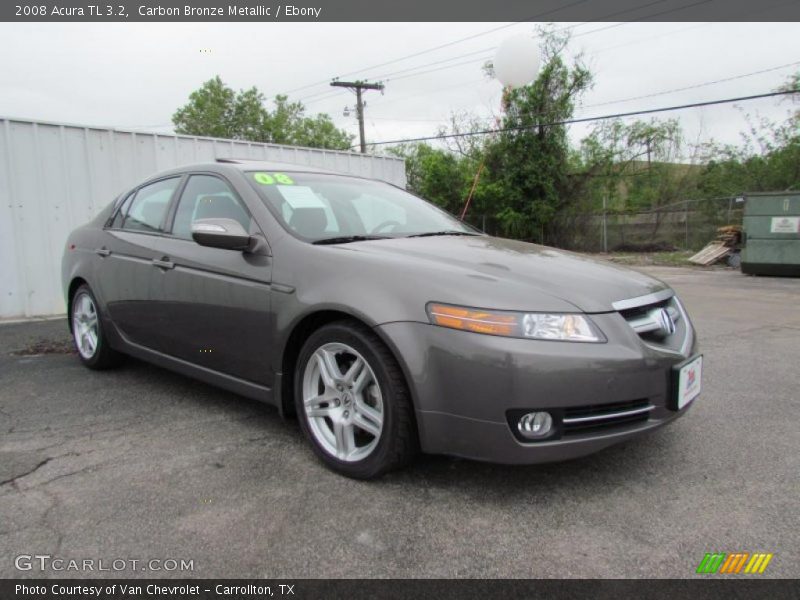 Carbon Bronze Metallic / Ebony 2008 Acura TL 3.2