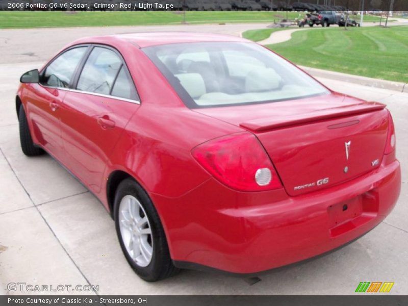 Crimson Red / Light Taupe 2006 Pontiac G6 V6 Sedan