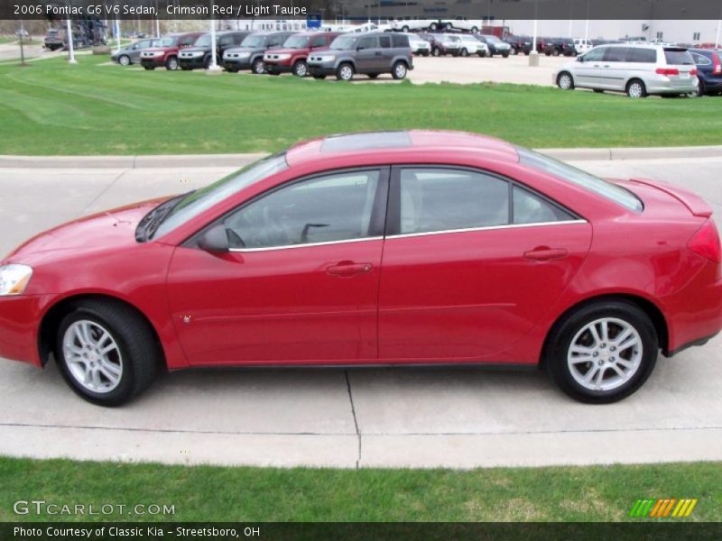 Crimson Red / Light Taupe 2006 Pontiac G6 V6 Sedan