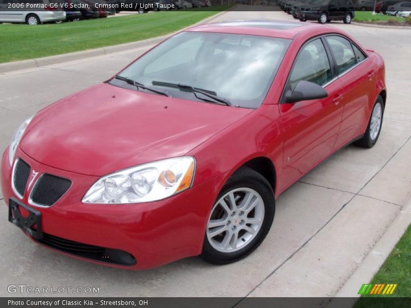 Crimson Red / Light Taupe 2006 Pontiac G6 V6 Sedan