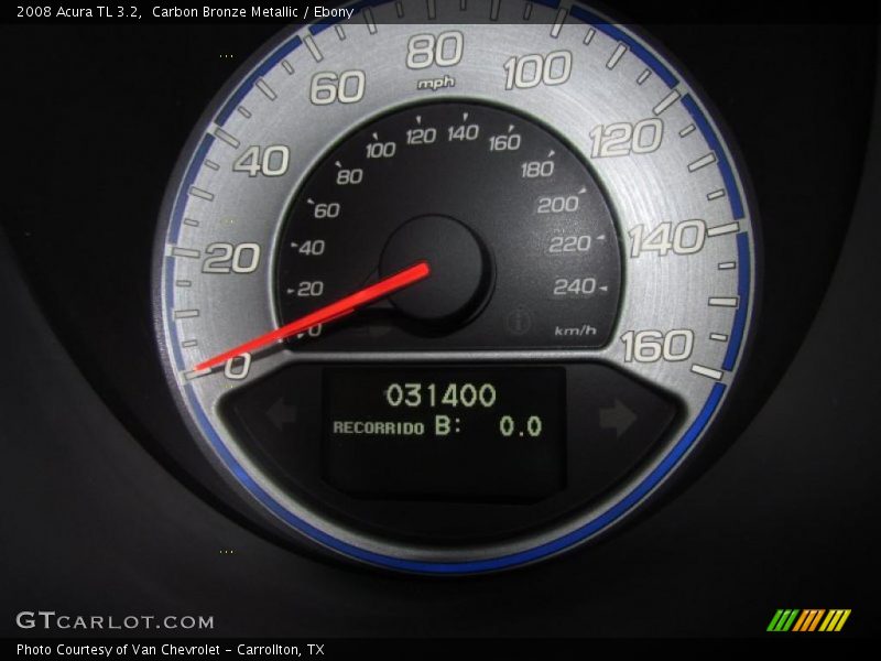 Carbon Bronze Metallic / Ebony 2008 Acura TL 3.2