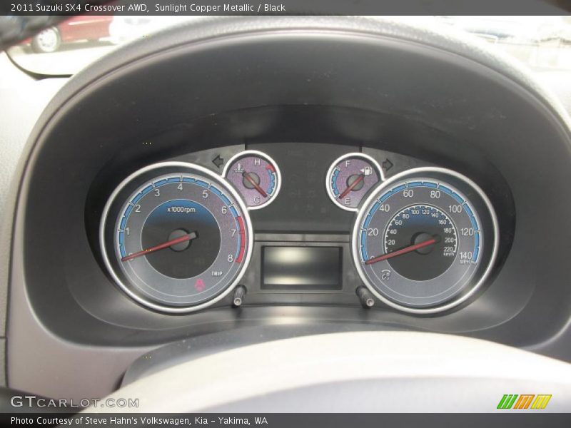 Sunlight Copper Metallic / Black 2011 Suzuki SX4 Crossover AWD