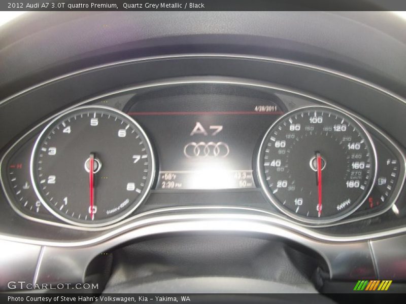 Quartz Grey Metallic / Black 2012 Audi A7 3.0T quattro Premium