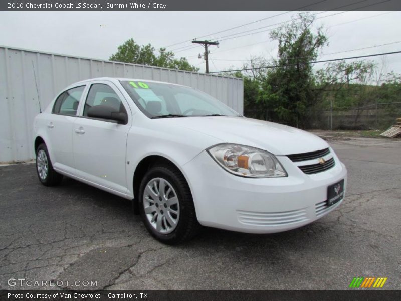 Summit White / Gray 2010 Chevrolet Cobalt LS Sedan