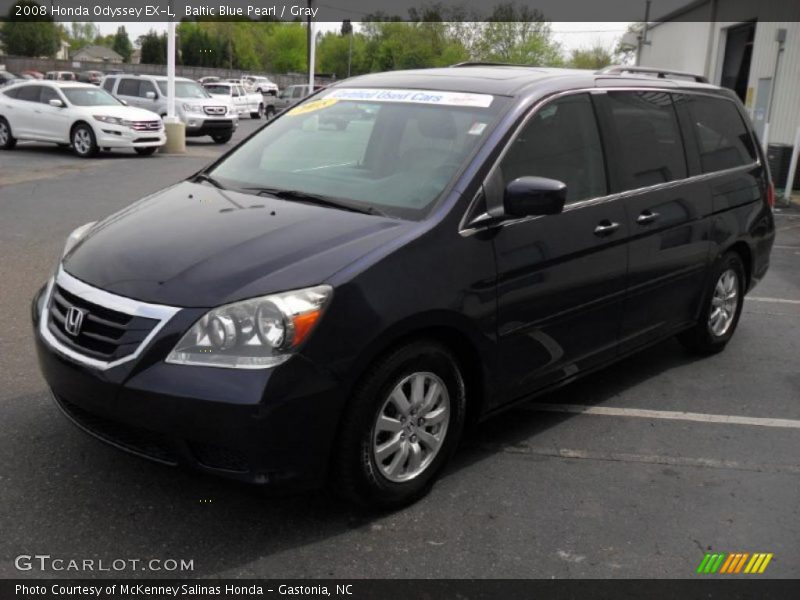 Baltic Blue Pearl / Gray 2008 Honda Odyssey EX-L