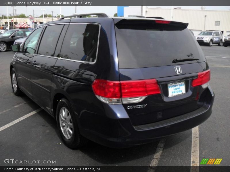 Baltic Blue Pearl / Gray 2008 Honda Odyssey EX-L