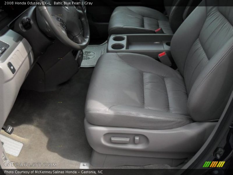 Baltic Blue Pearl / Gray 2008 Honda Odyssey EX-L