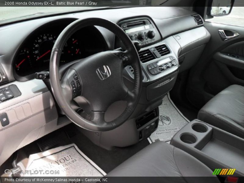 Baltic Blue Pearl / Gray 2008 Honda Odyssey EX-L