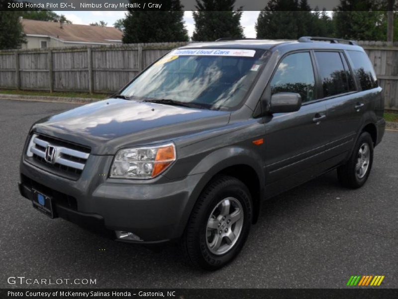 Nimbus Gray Metallic / Gray 2008 Honda Pilot EX-L