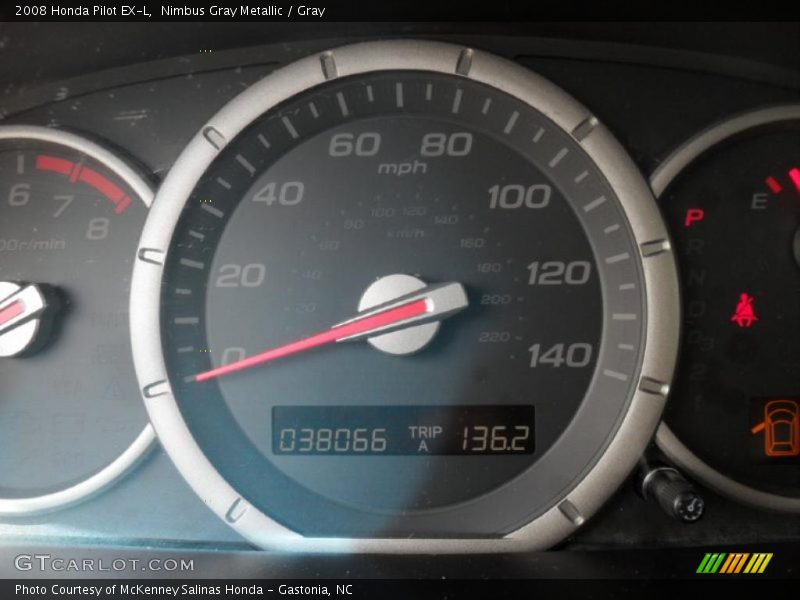 Nimbus Gray Metallic / Gray 2008 Honda Pilot EX-L