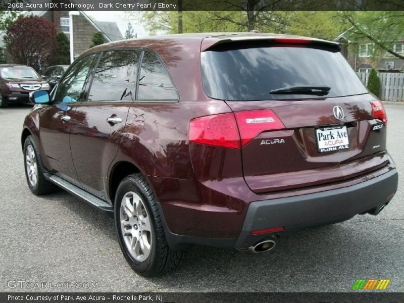 Dark Cherry Pearl / Ebony 2008 Acura MDX Technology