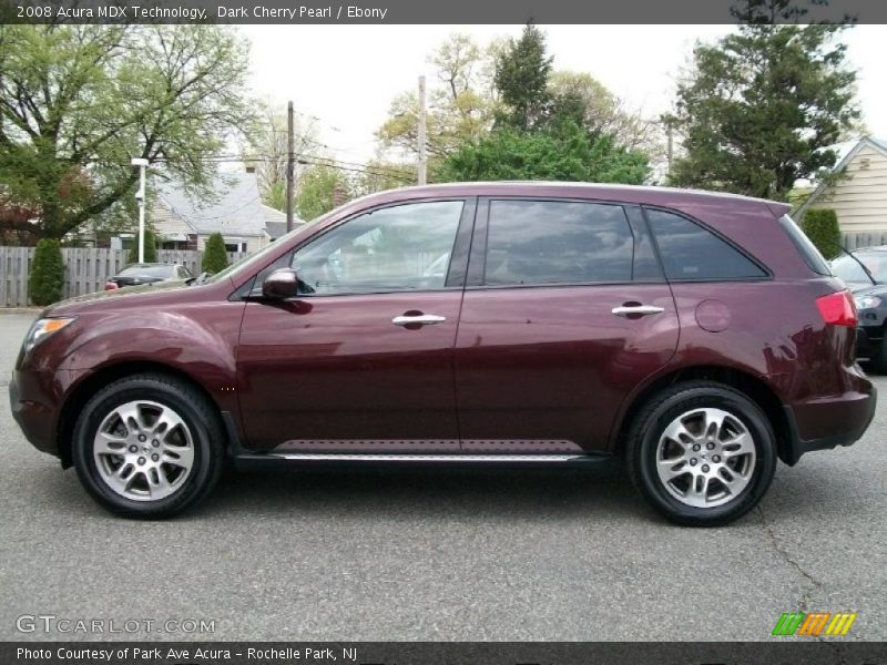 Dark Cherry Pearl / Ebony 2008 Acura MDX Technology