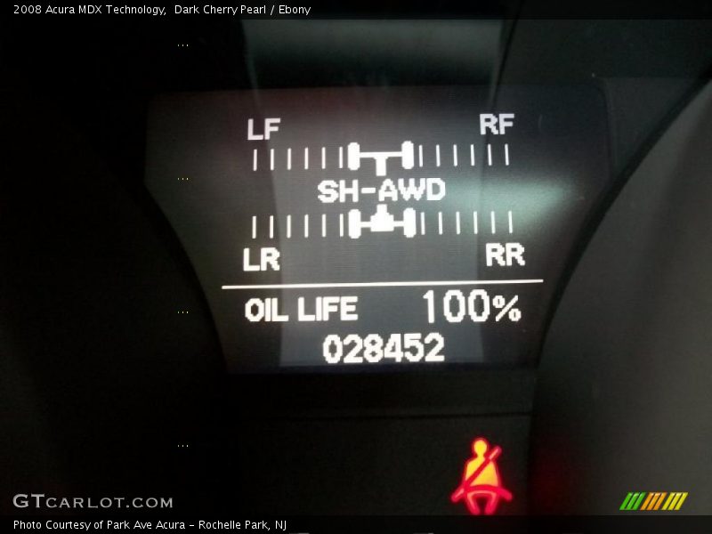 Dark Cherry Pearl / Ebony 2008 Acura MDX Technology