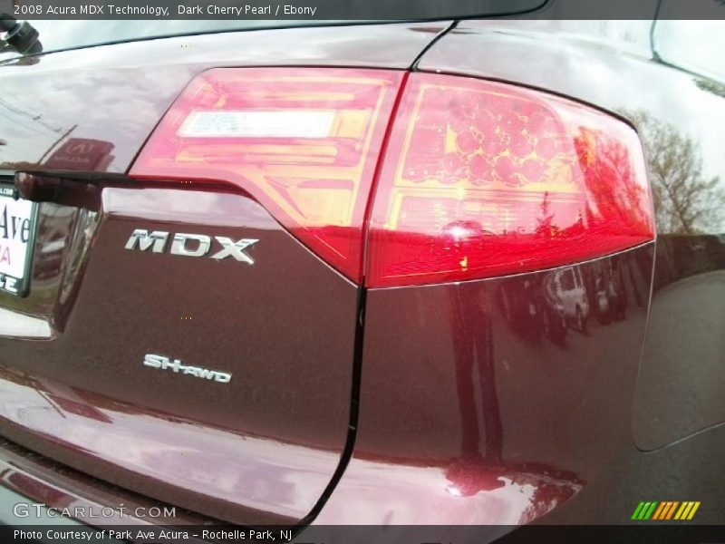 Dark Cherry Pearl / Ebony 2008 Acura MDX Technology