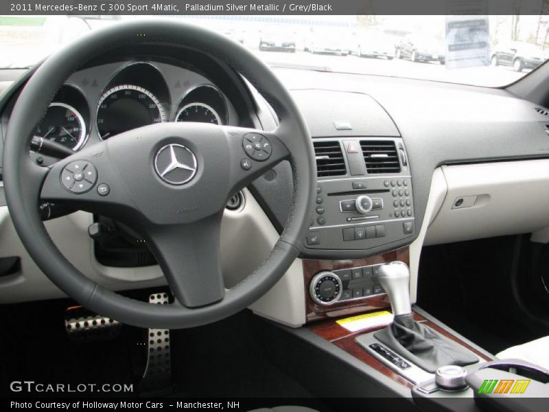 Palladium Silver Metallic / Grey/Black 2011 Mercedes-Benz C 300 Sport 4Matic
