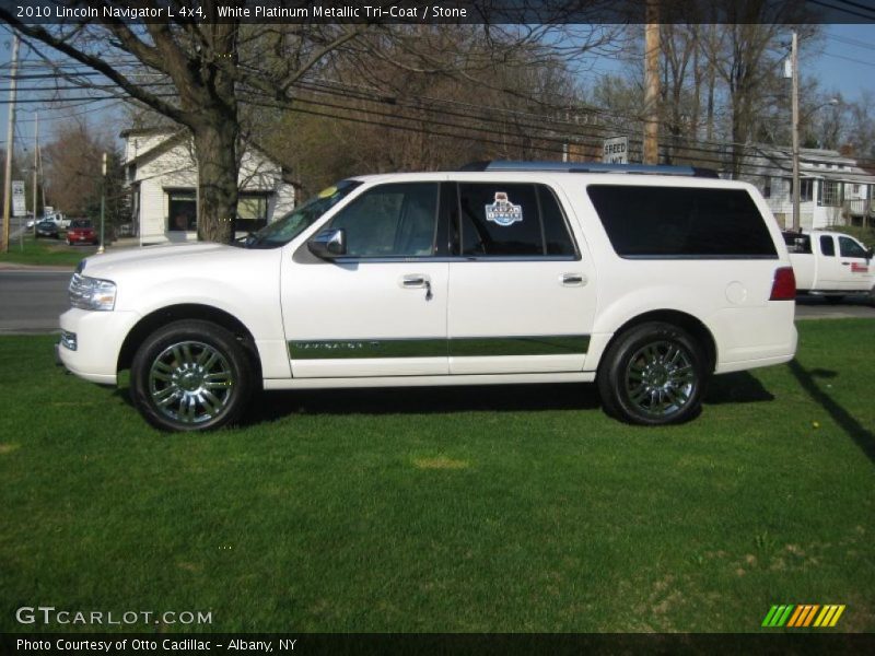 White Platinum Metallic Tri-Coat / Stone 2010 Lincoln Navigator L 4x4