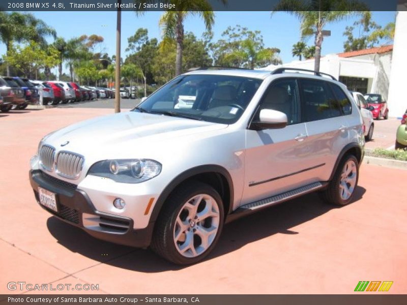 Titanium Silver Metallic / Sand Beige 2008 BMW X5 4.8i
