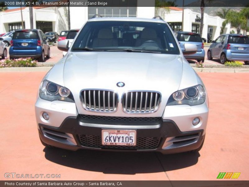 Titanium Silver Metallic / Sand Beige 2008 BMW X5 4.8i