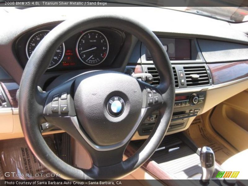 Titanium Silver Metallic / Sand Beige 2008 BMW X5 4.8i