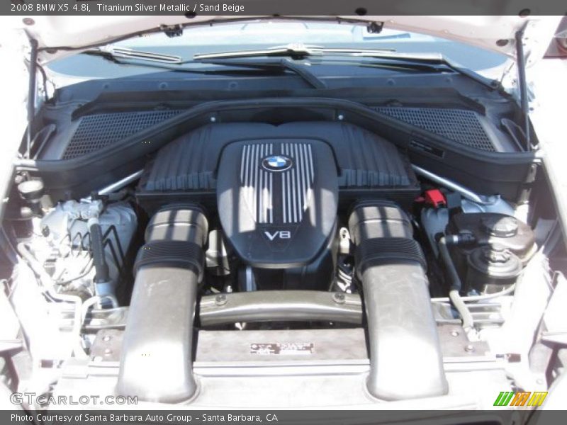 Titanium Silver Metallic / Sand Beige 2008 BMW X5 4.8i