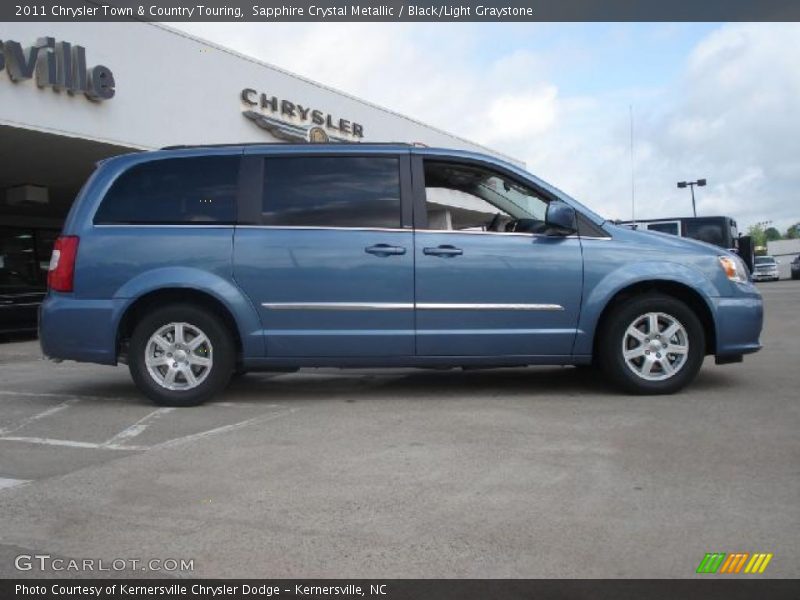 Sapphire Crystal Metallic / Black/Light Graystone 2011 Chrysler Town & Country Touring
