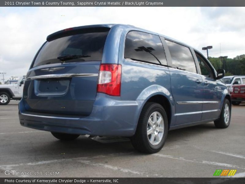 Sapphire Crystal Metallic / Black/Light Graystone 2011 Chrysler Town & Country Touring