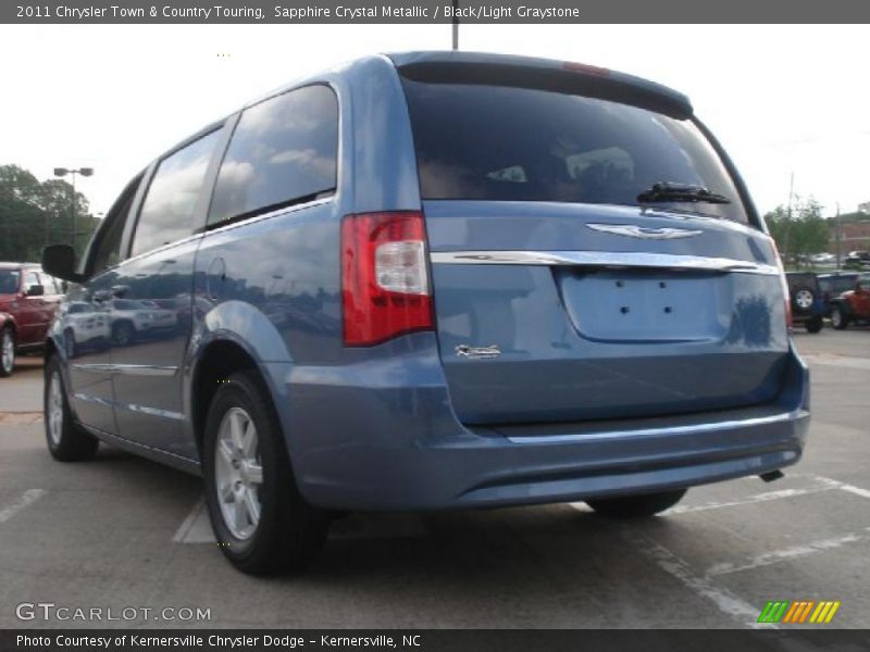 Sapphire Crystal Metallic / Black/Light Graystone 2011 Chrysler Town & Country Touring