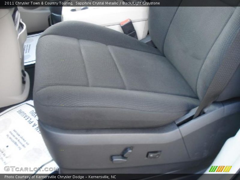 Sapphire Crystal Metallic / Black/Light Graystone 2011 Chrysler Town & Country Touring