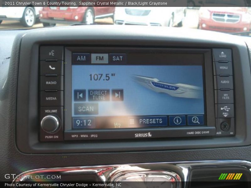 Sapphire Crystal Metallic / Black/Light Graystone 2011 Chrysler Town & Country Touring