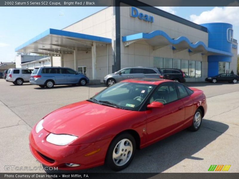 Bright Red / Black 2002 Saturn S Series SC2 Coupe