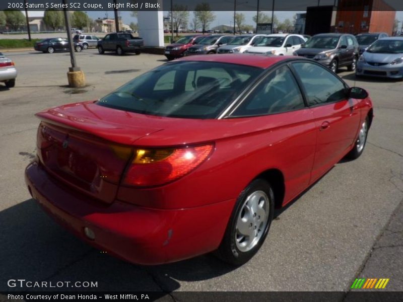 Bright Red / Black 2002 Saturn S Series SC2 Coupe