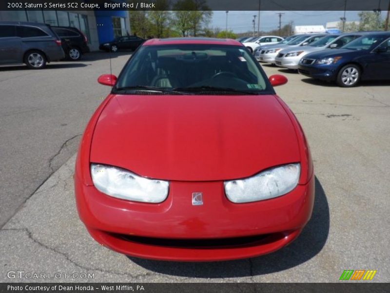 Bright Red / Black 2002 Saturn S Series SC2 Coupe