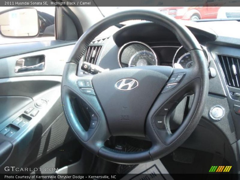 Midnight Black / Camel 2011 Hyundai Sonata SE