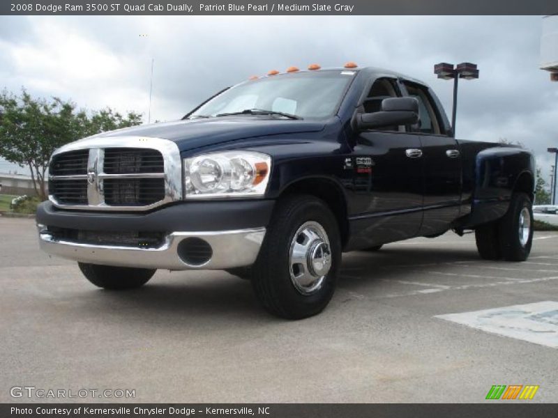 Patriot Blue Pearl / Medium Slate Gray 2008 Dodge Ram 3500 ST Quad Cab Dually