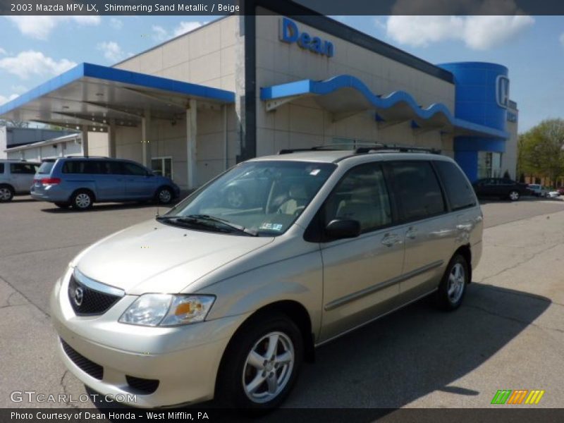 Shimmering Sand Metallic / Beige 2003 Mazda MPV LX
