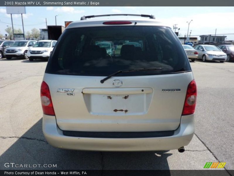 Shimmering Sand Metallic / Beige 2003 Mazda MPV LX