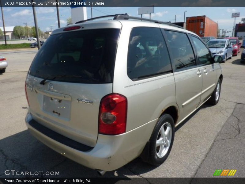 Shimmering Sand Metallic / Beige 2003 Mazda MPV LX