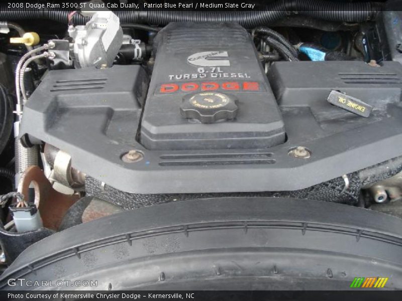  2008 Ram 3500 ST Quad Cab Dually Engine - 6.7 Liter Cummins OHV 24-Valve BLUETEC Turbo-Diesel Inline 6-Cylinder