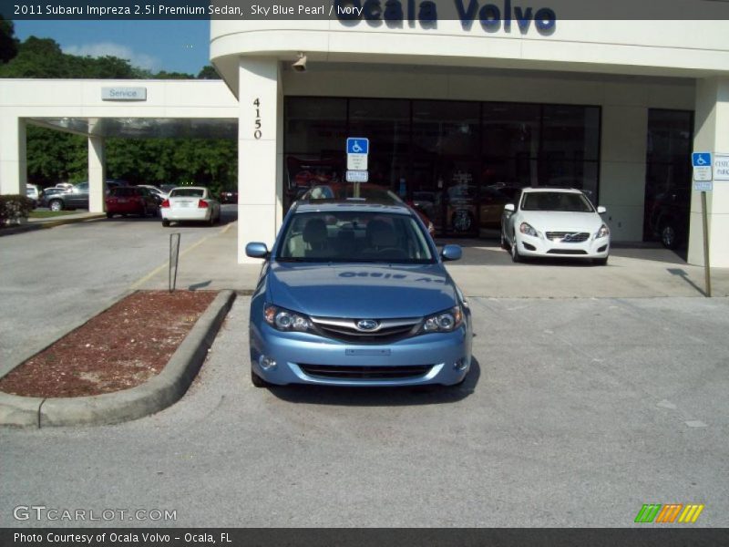 Sky Blue Pearl / Ivory 2011 Subaru Impreza 2.5i Premium Sedan