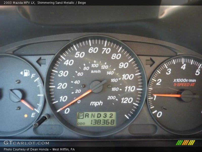 Shimmering Sand Metallic / Beige 2003 Mazda MPV LX