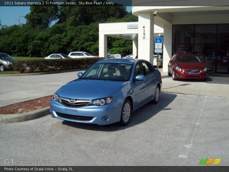 Sky Blue Pearl / Ivory 2011 Subaru Impreza 2.5i Premium Sedan