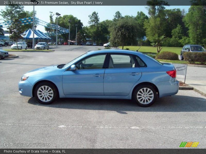 Sky Blue Pearl / Ivory 2011 Subaru Impreza 2.5i Premium Sedan