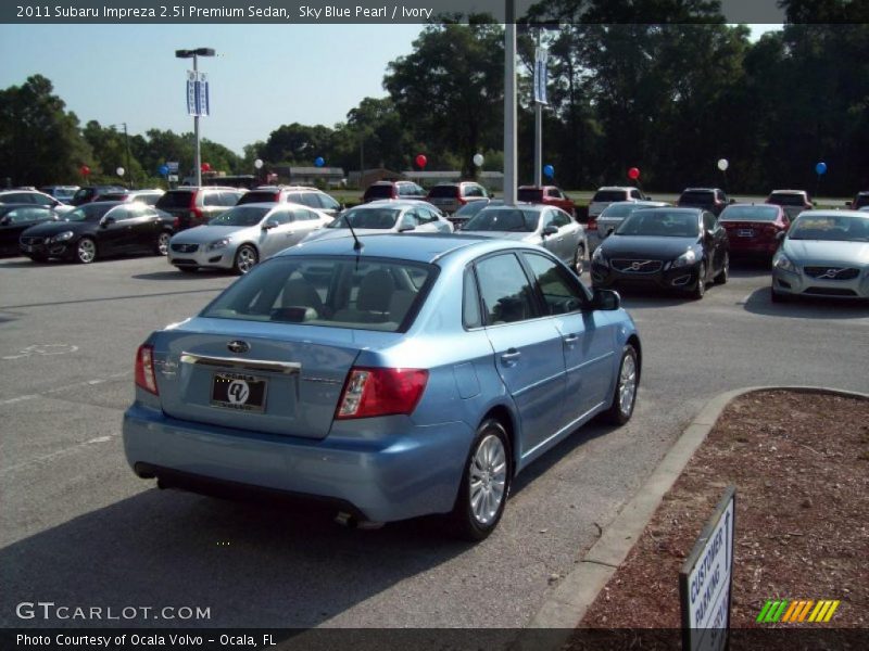 Sky Blue Pearl / Ivory 2011 Subaru Impreza 2.5i Premium Sedan